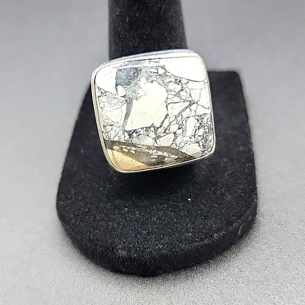 925 Silver Plated Maligano Jasper Natural Gemstone Ring Jewelry Size Us 7.5
